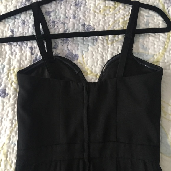 Black Jumpsuit with Sweetheart Neckline - Picture 3 of 4